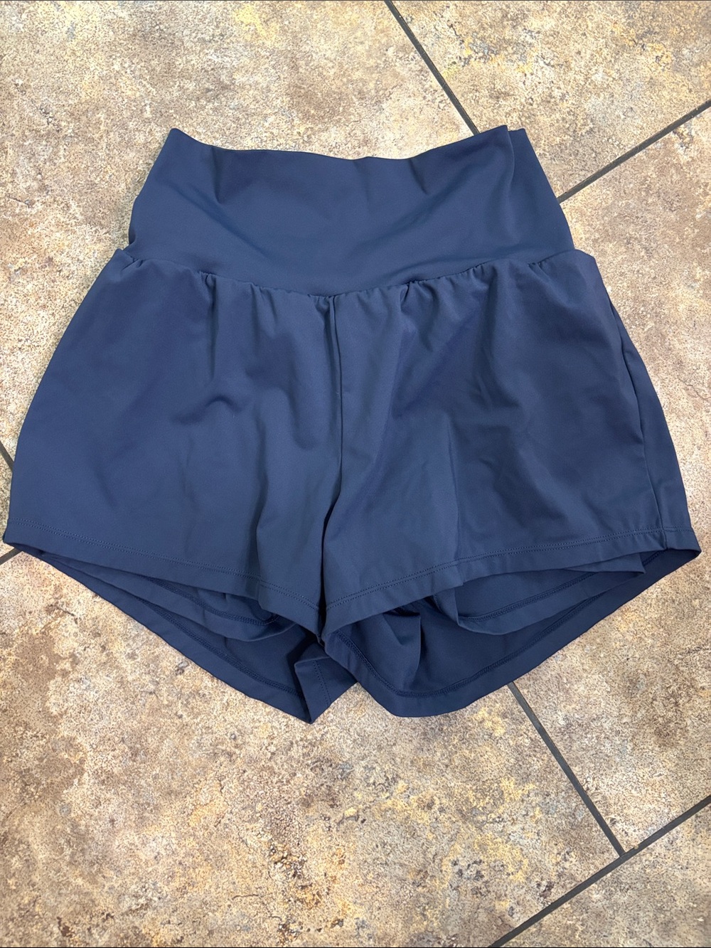 HALARA Navy High-Waist Athletic Shorts